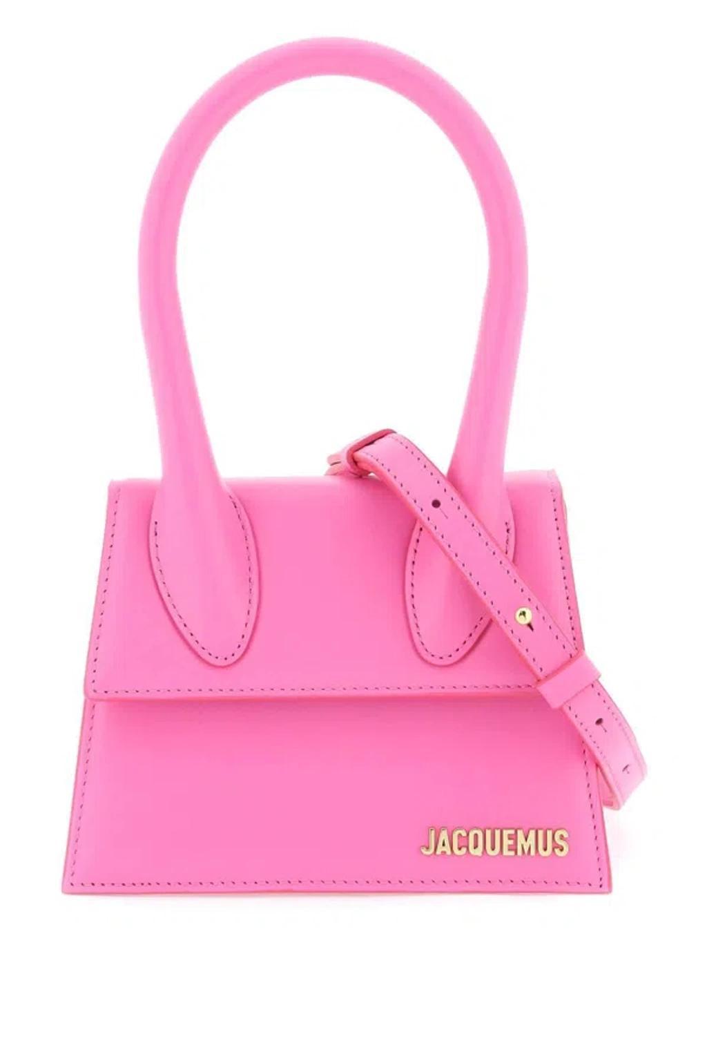 JACQUEMUS Le Chiquito Moyen Leather Bag In Pink Product Image