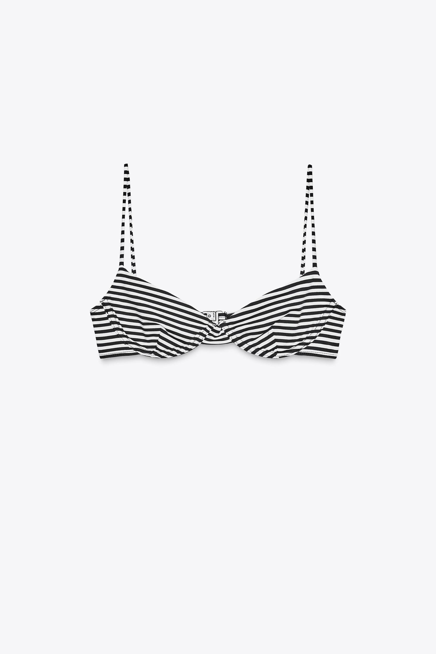 STRIPED UNDERWIRE BIKINI TOP Product Image