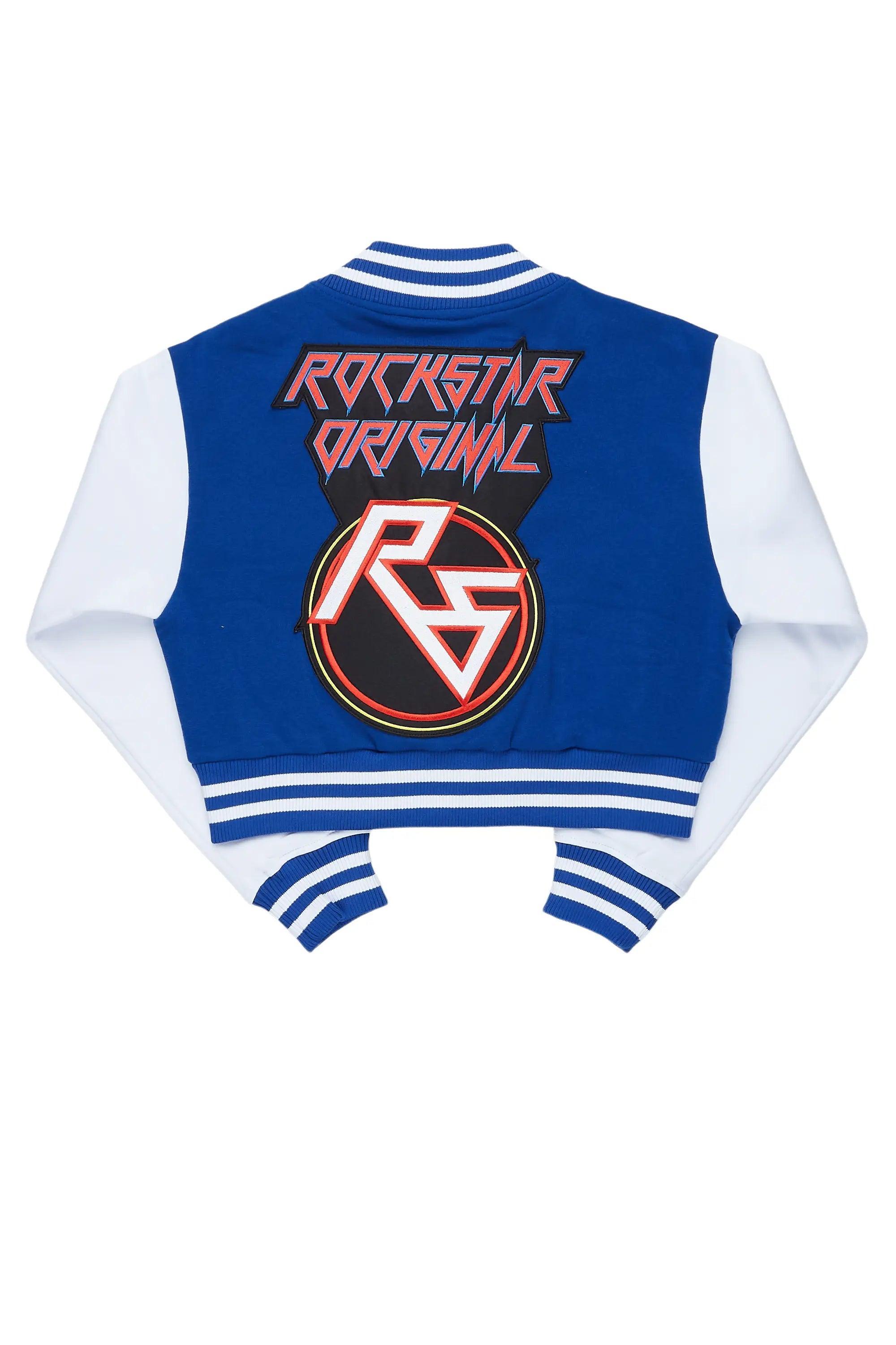 Dria Royal Blue Varsity Jacket Female Product Image