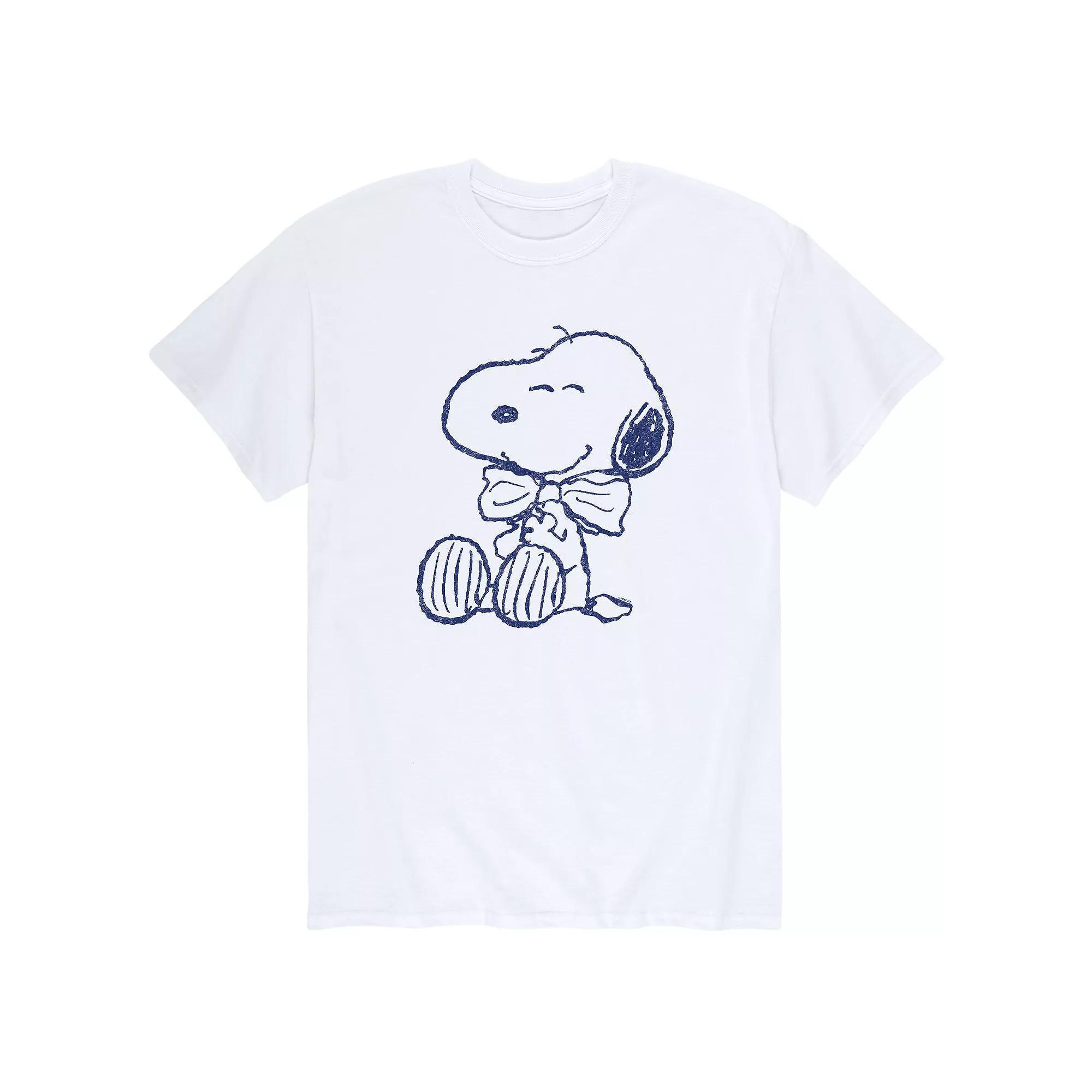 Men's Peanuts Snoopy Fancy Tee, Size: XL, White Product Image