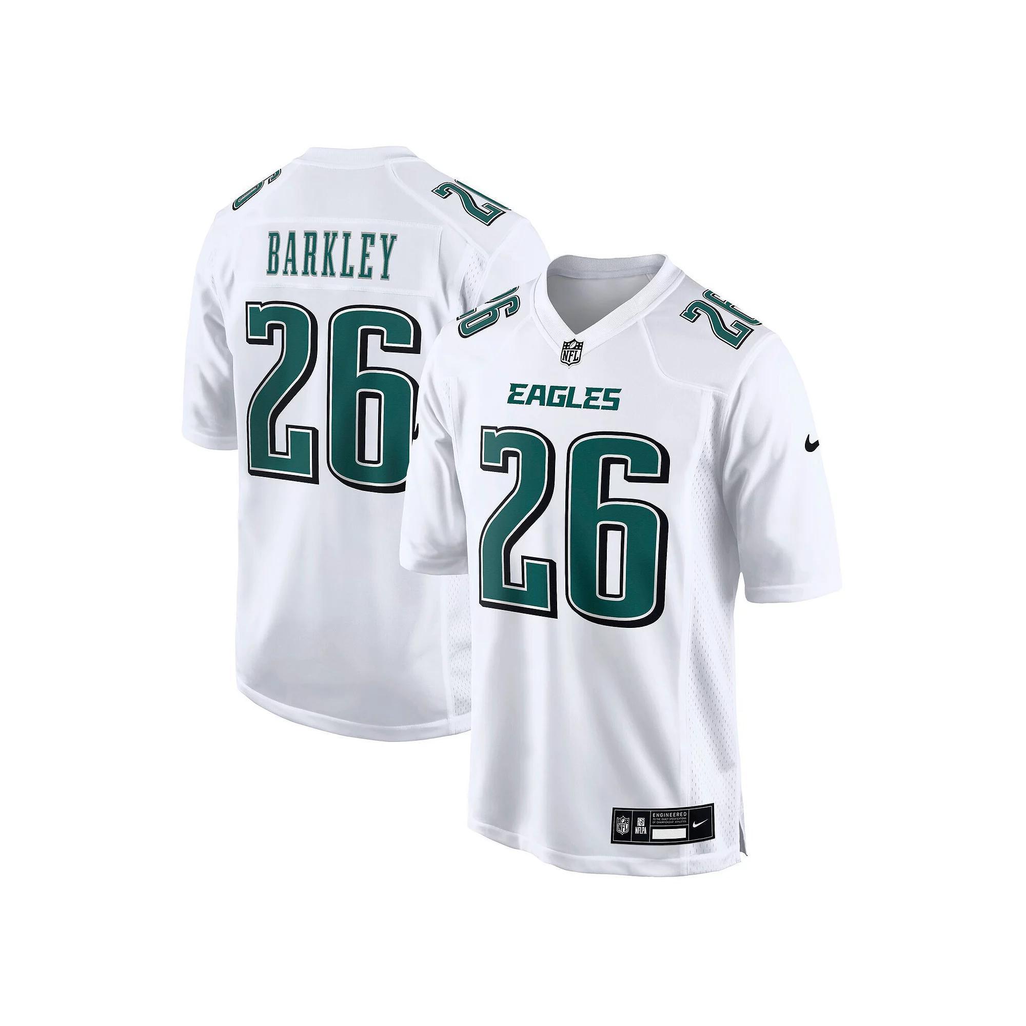 Men's Nike Saquon Barkley Tundra White Philadelphia Eagles Fashion Game Jersey, Size: 2XL Product Image