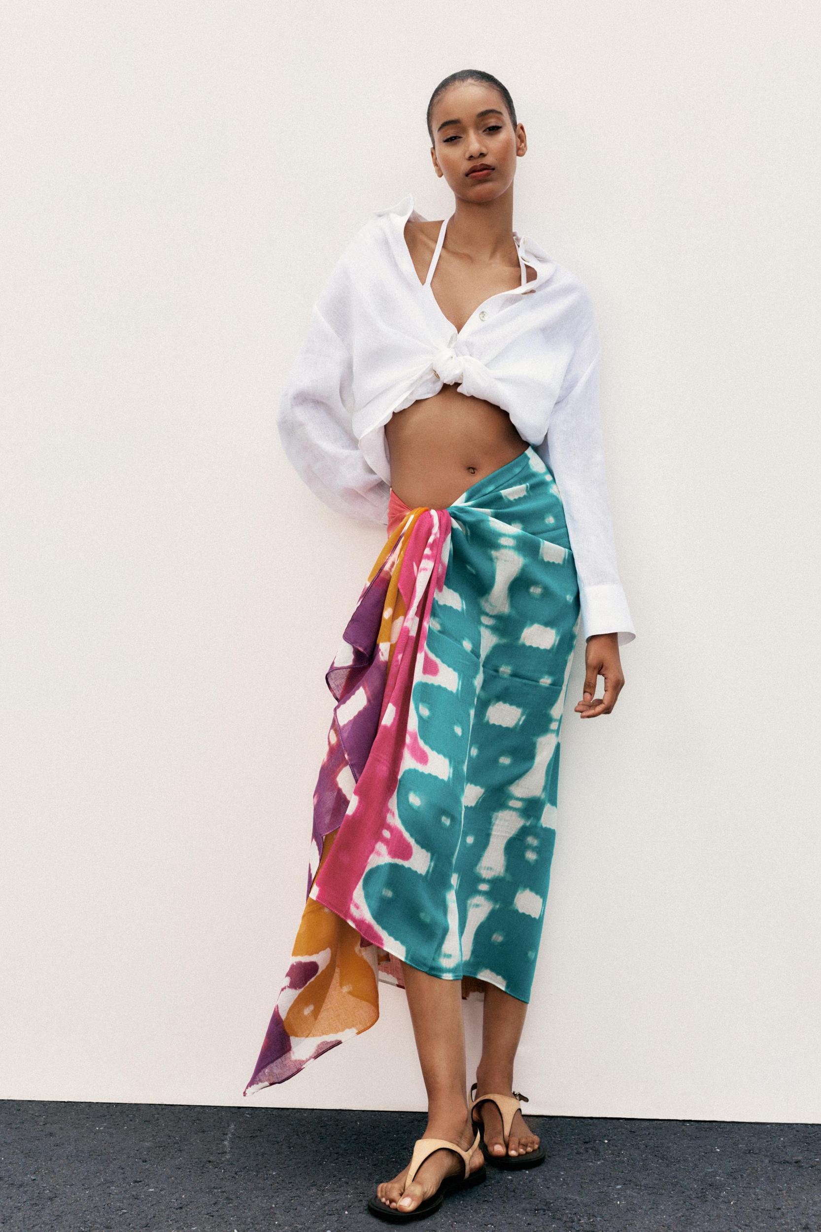 PRINTED SCARF WITH COTTON Product Image