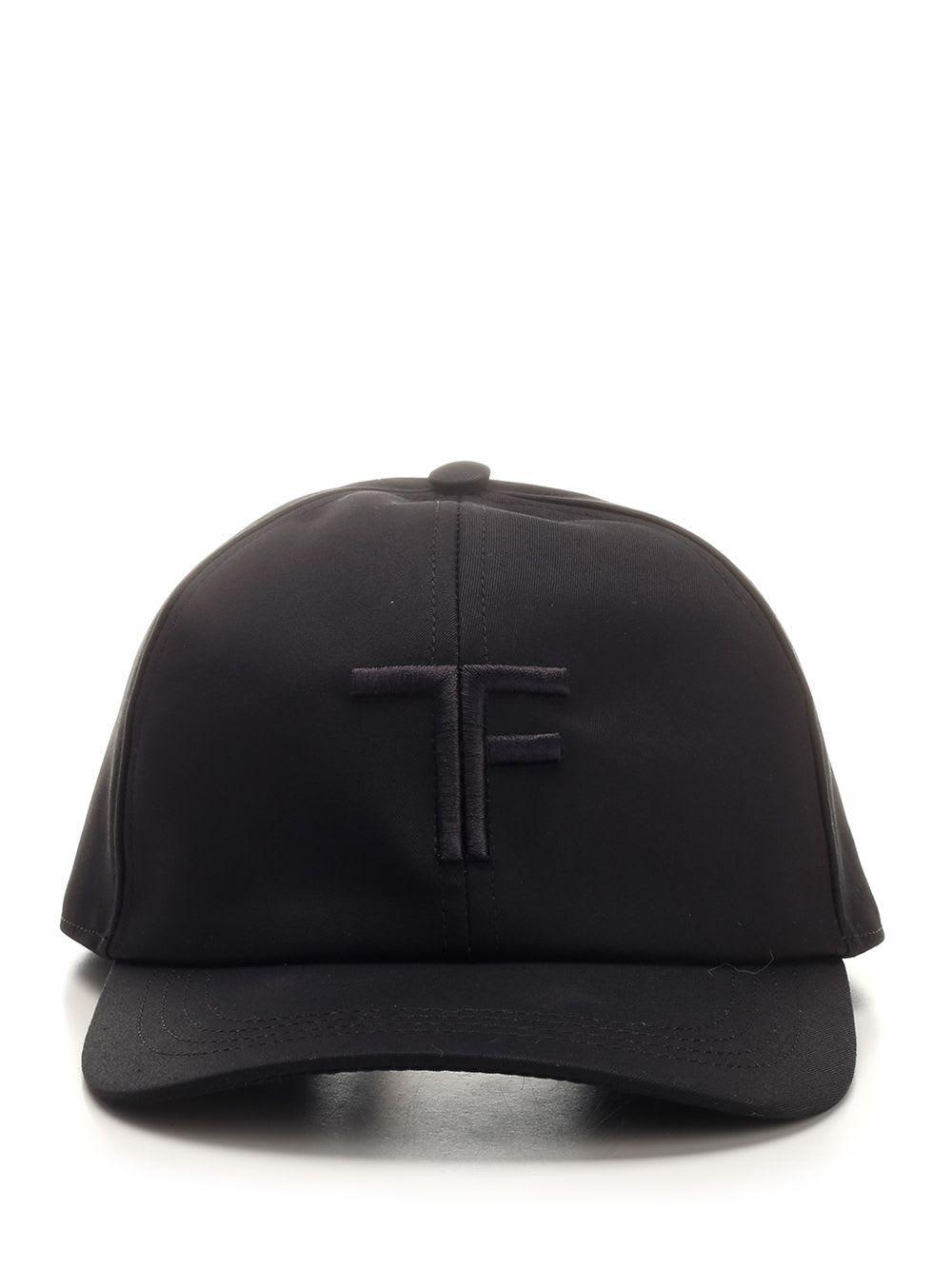 TOM FORD Logo Monogram Cotton Twill Baseball Cap In Black Product Image