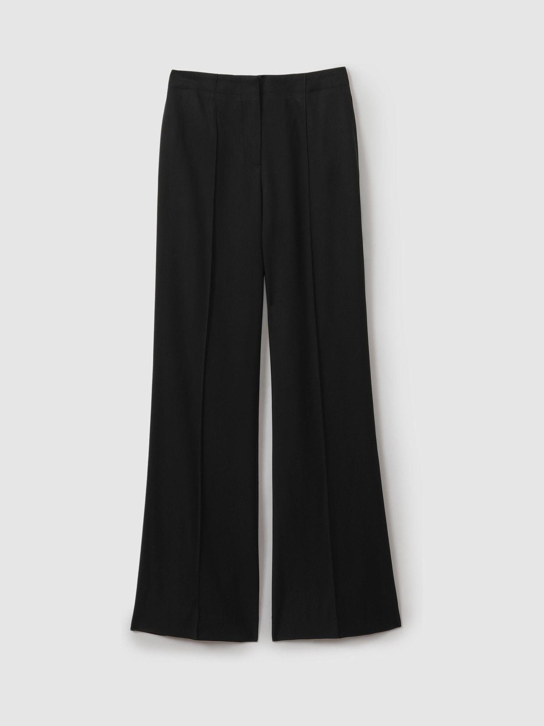Fluid Wide Leg Trousers in Black Product Image
