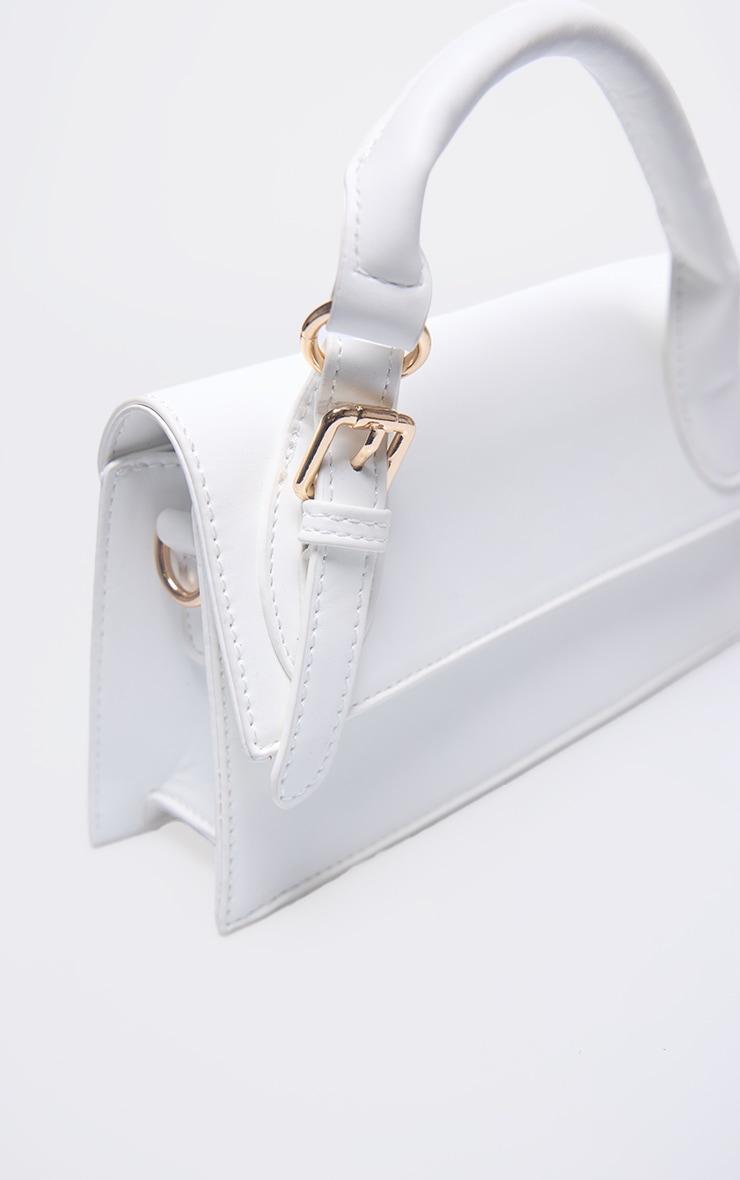 White Pu Rectangle Crossbody Bag Product Image