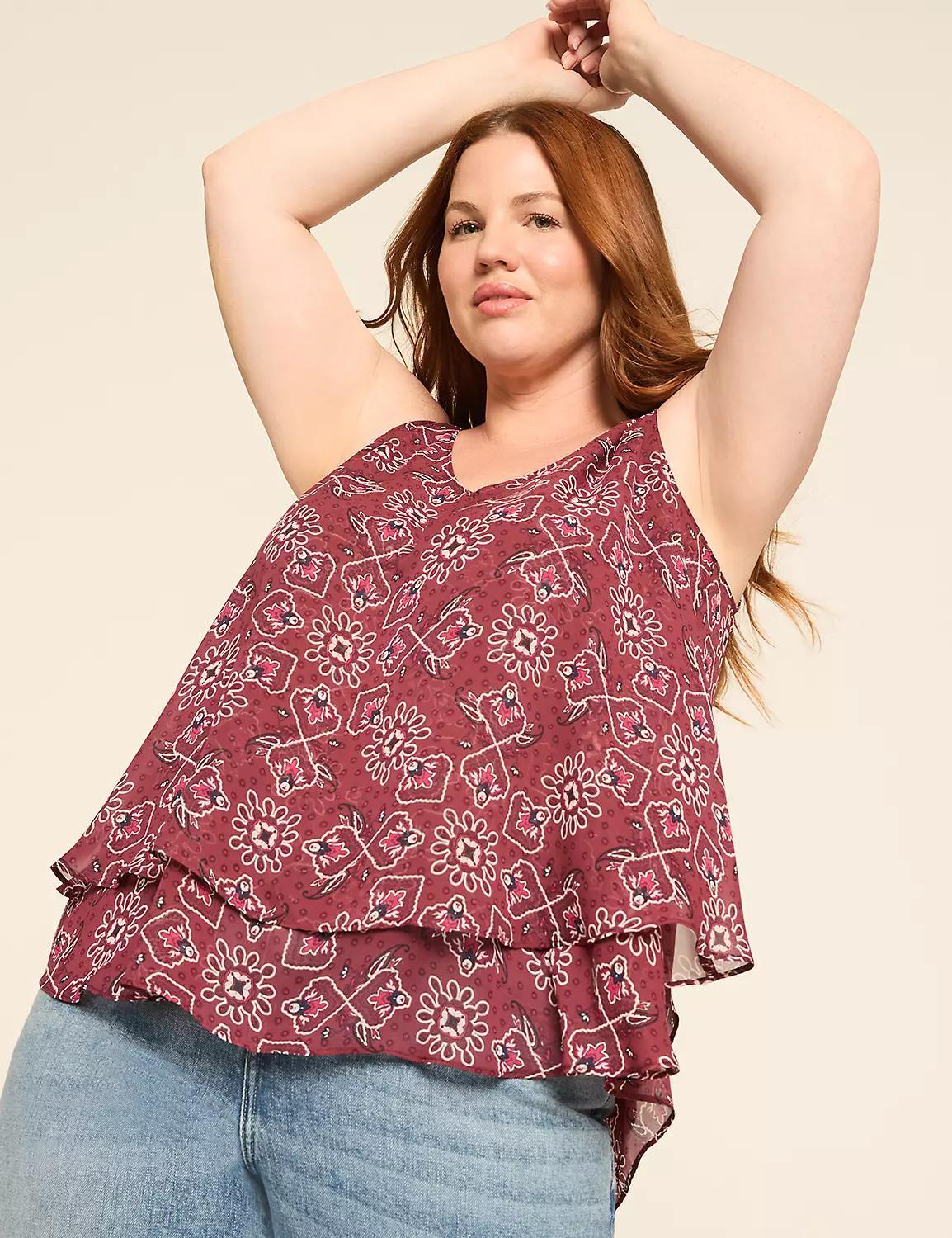 Swing Double-Layer Chiffon Tank Product Image