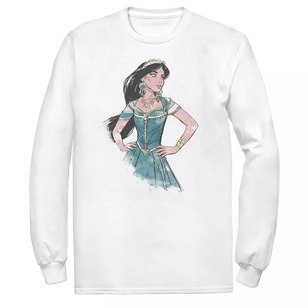 Disney's Aladdin Men's Jasmine Portrait Long Sleeve Graphic Tee,  Product Image