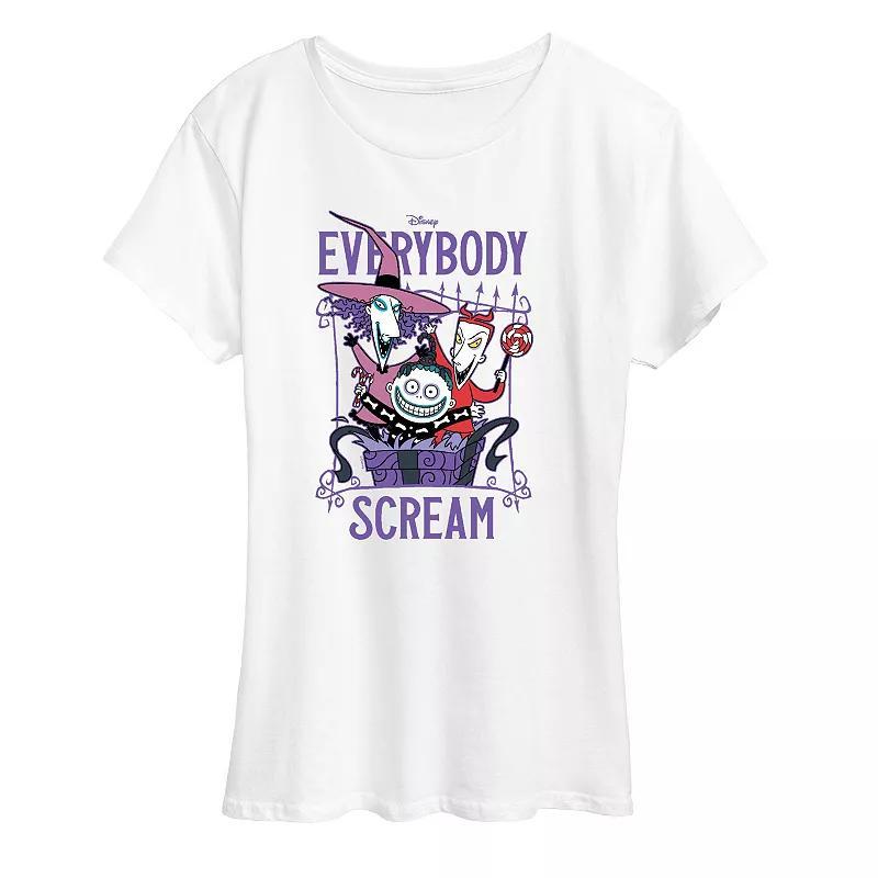 Disney's Nightmare Before Christmas Women's Everybody Scream Graphic Tee, Girl's, Size: XXL, Black Product Image