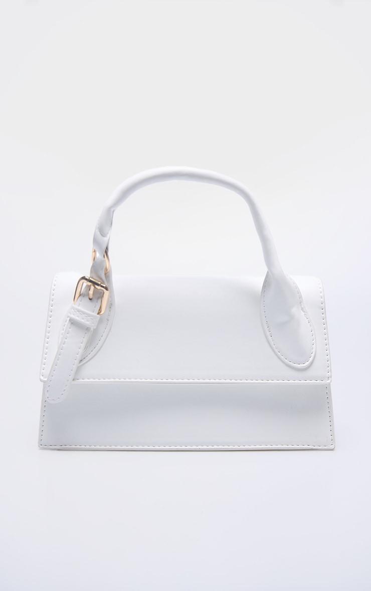 White Pu Rectangle Crossbody Bag Product Image