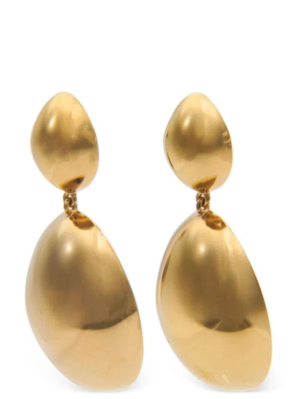 ISABEL MARANT Drop Sculptural Earrings Polished Finish In Gold Product Image