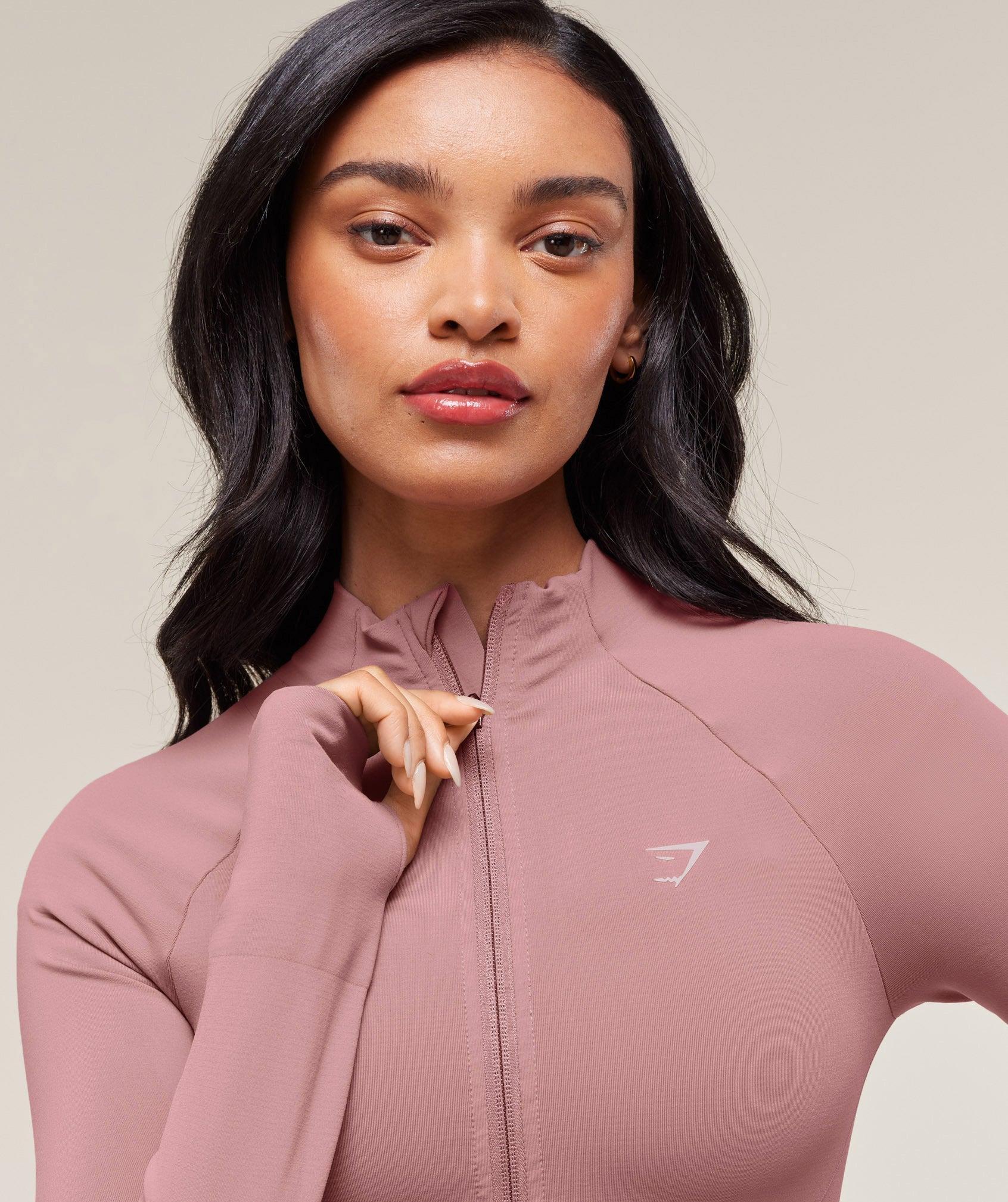 Gymshark Soft Sculpt Zip Up Jacket - Calm Pink Female Product Image