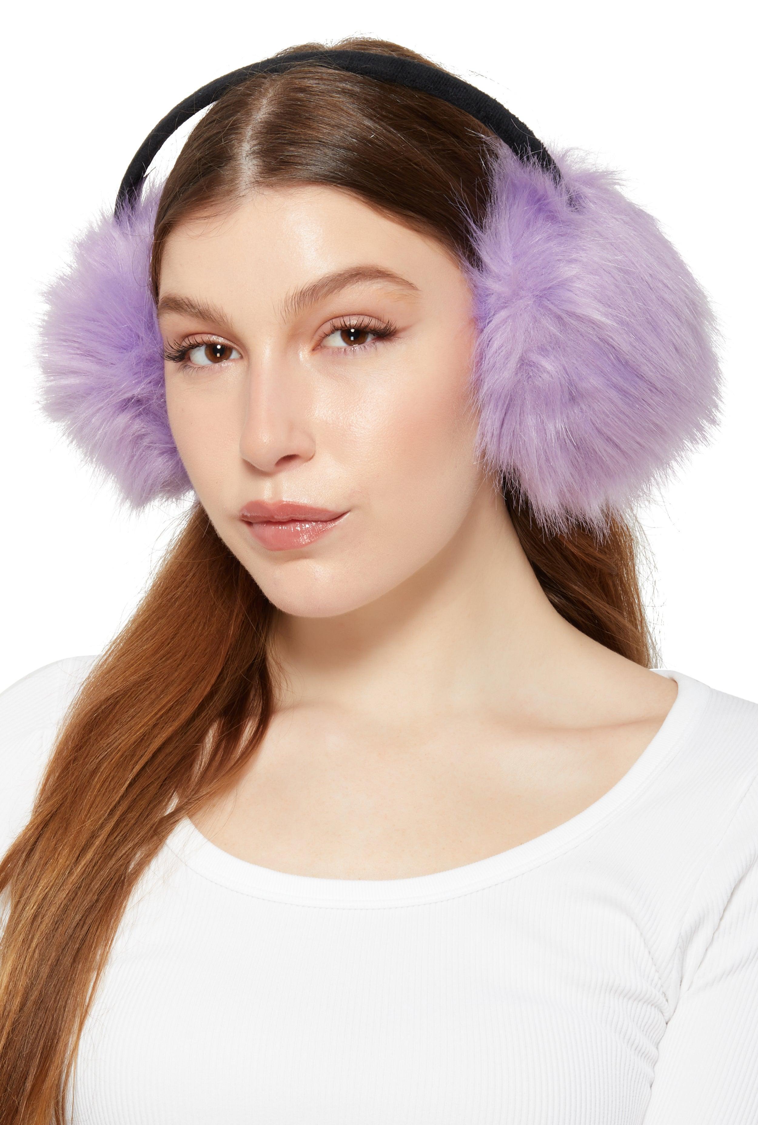 Oversized Faux Fur Earmuffs Female Product Image