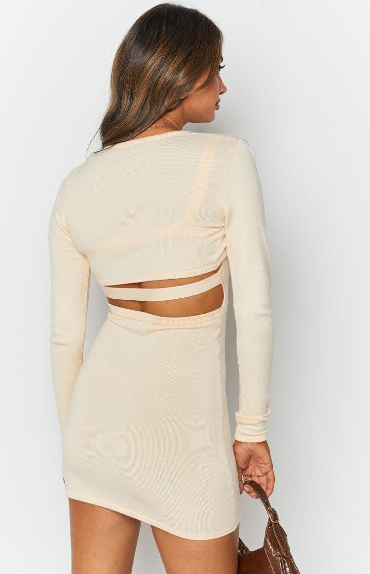 Zuri Knit Dress with Bolero Cream Product Image