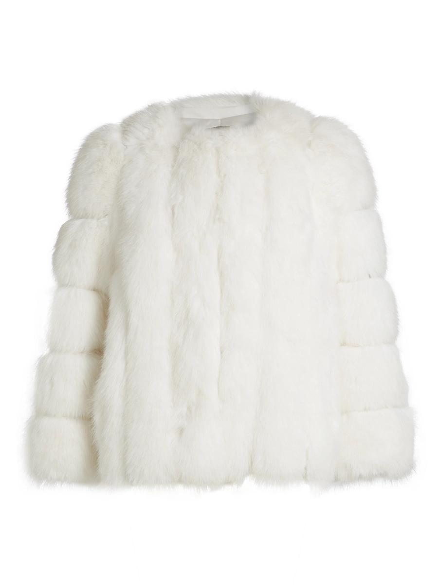 Womens Faux-Fox-Fur Jacket Product Image