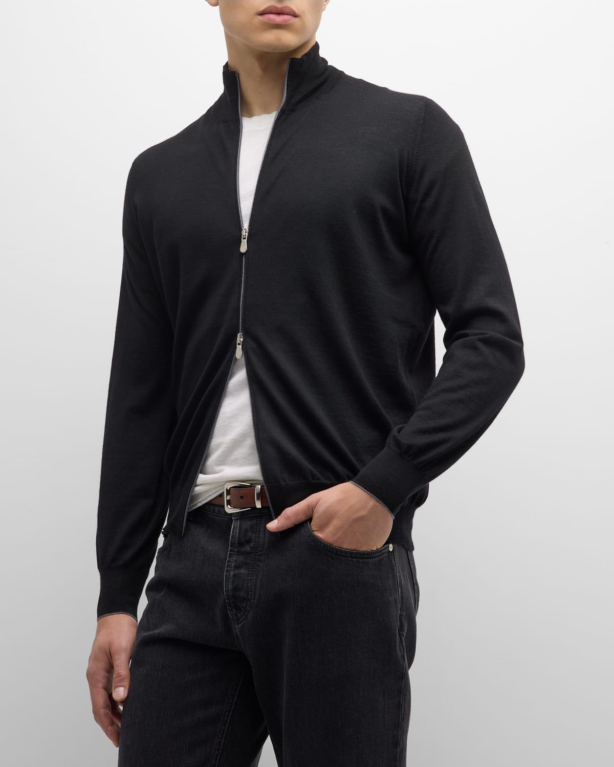 Mens Wool-Cashmere Full-Zip Sweater Product Image