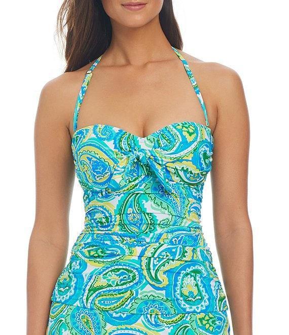 Bleu Rod Beattie More Is More Printed High Waist Skirted Swim Bottom Product Image