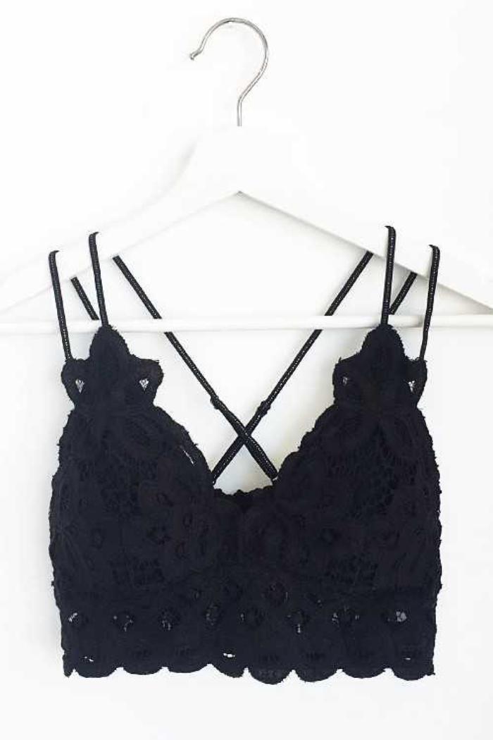 Crochet Lace Bralette-Removable Pads Product Image