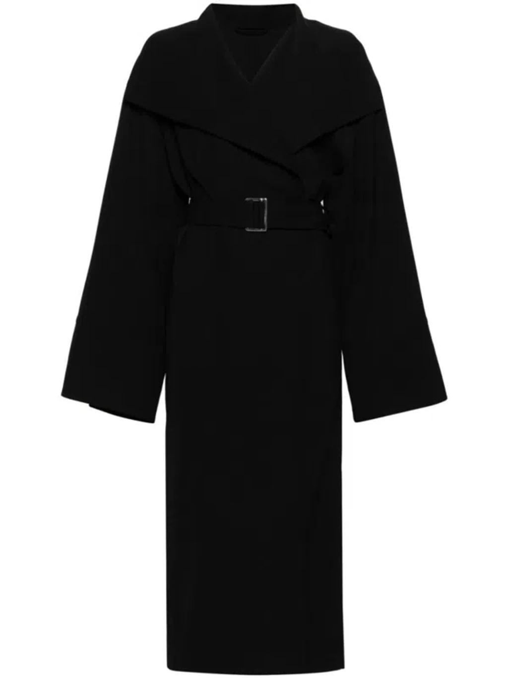 TOTÊME Twill Trench Coat In Black Product Image