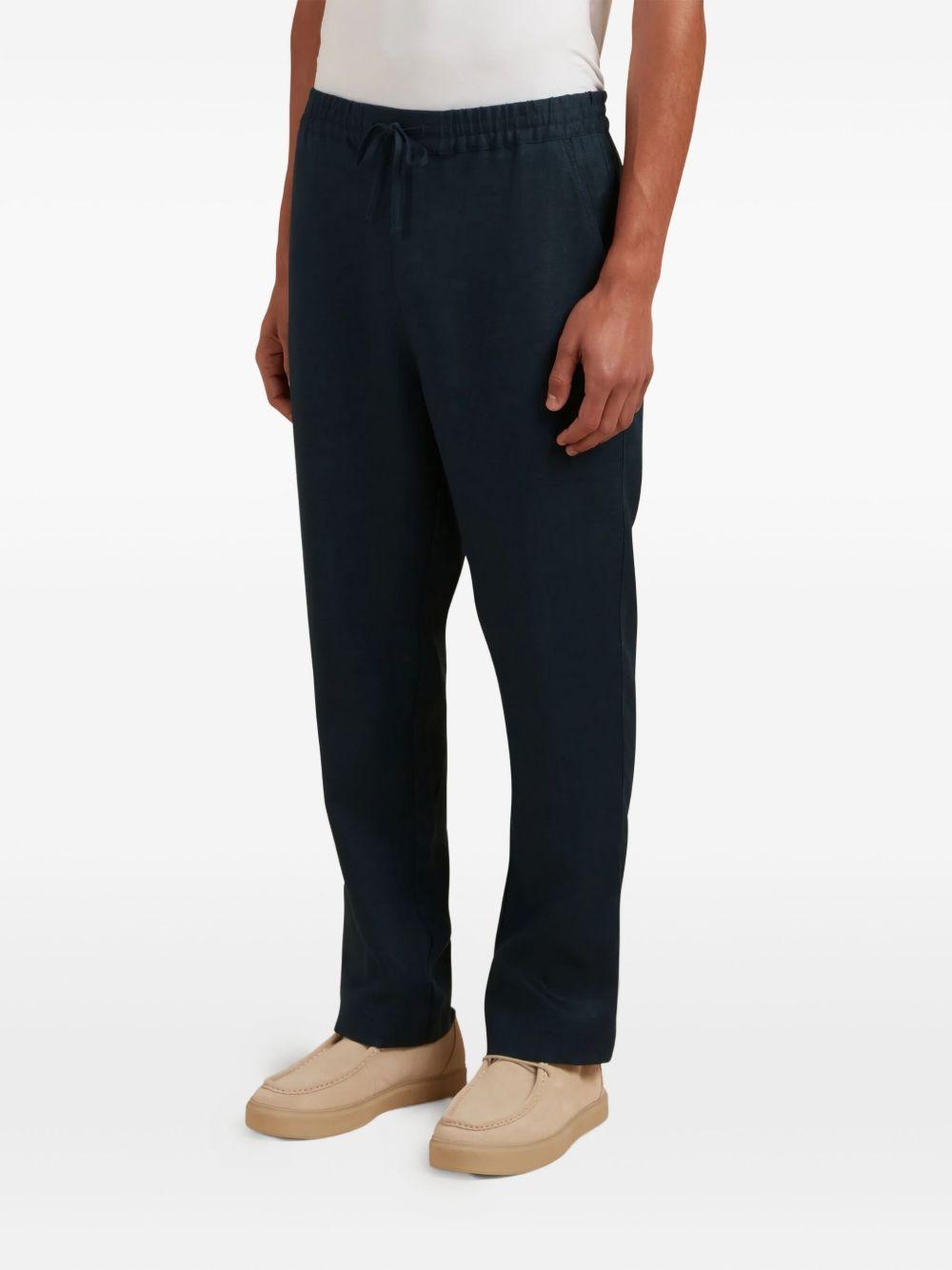 drawstring linen trousers Product Image
