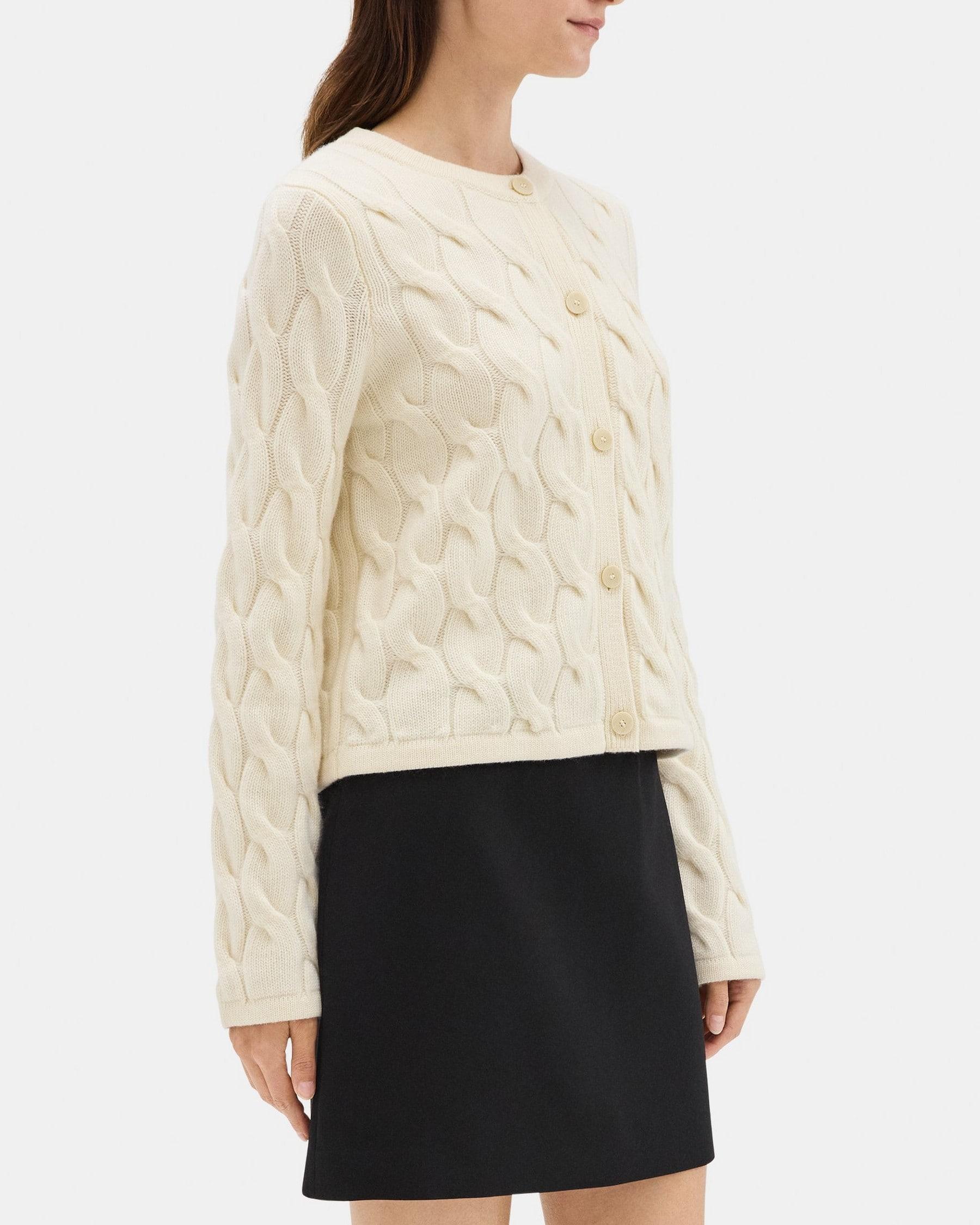 Cable Knit Cardigan in Wool Product Image