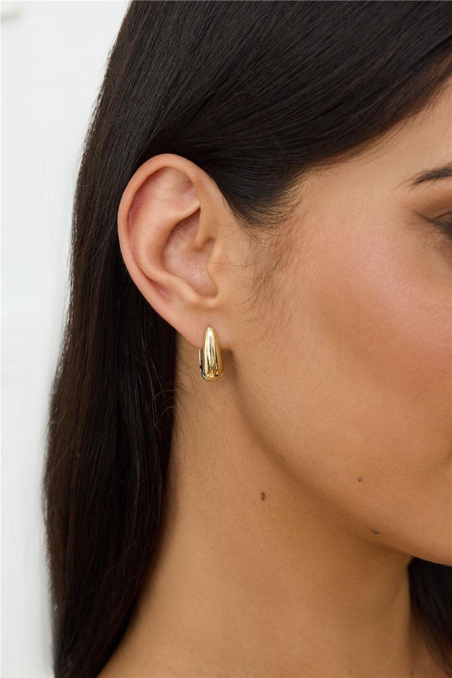 18k Gold Plated Stunning Earrings Gold Product Image