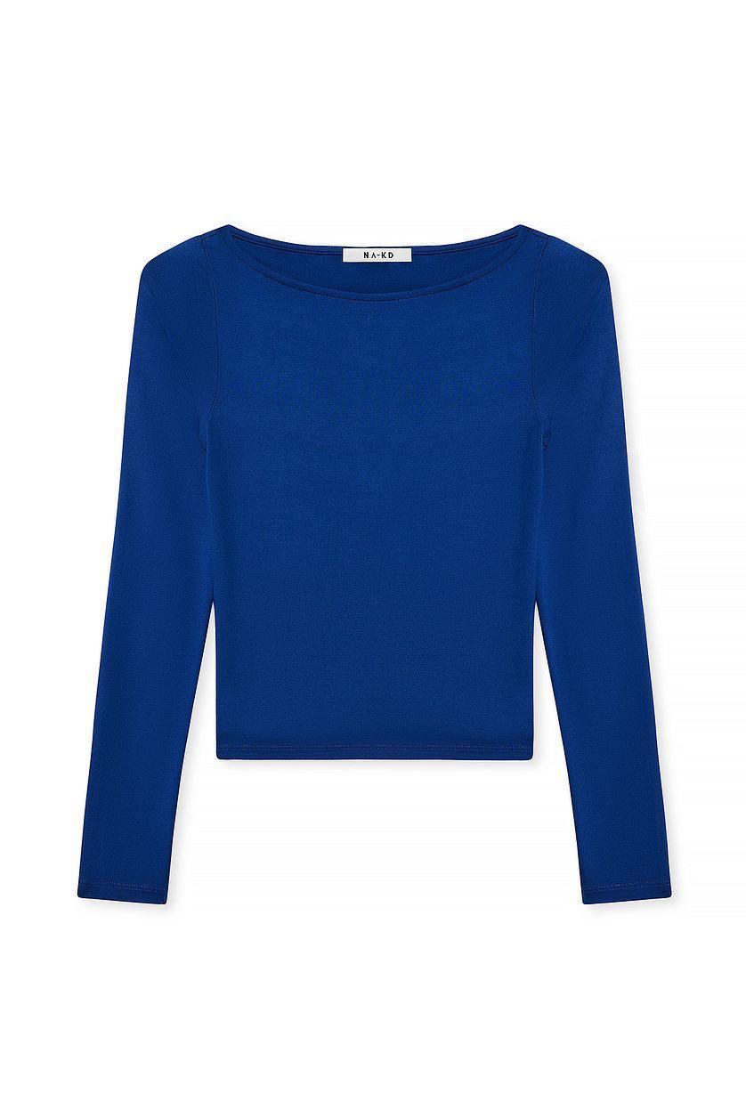 Boat Neck Long Sleeve Top Product Image