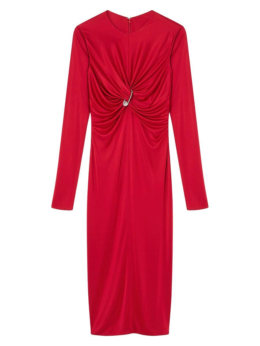 Womens Viscose Liquid Jersey Midi-Dress Product Image