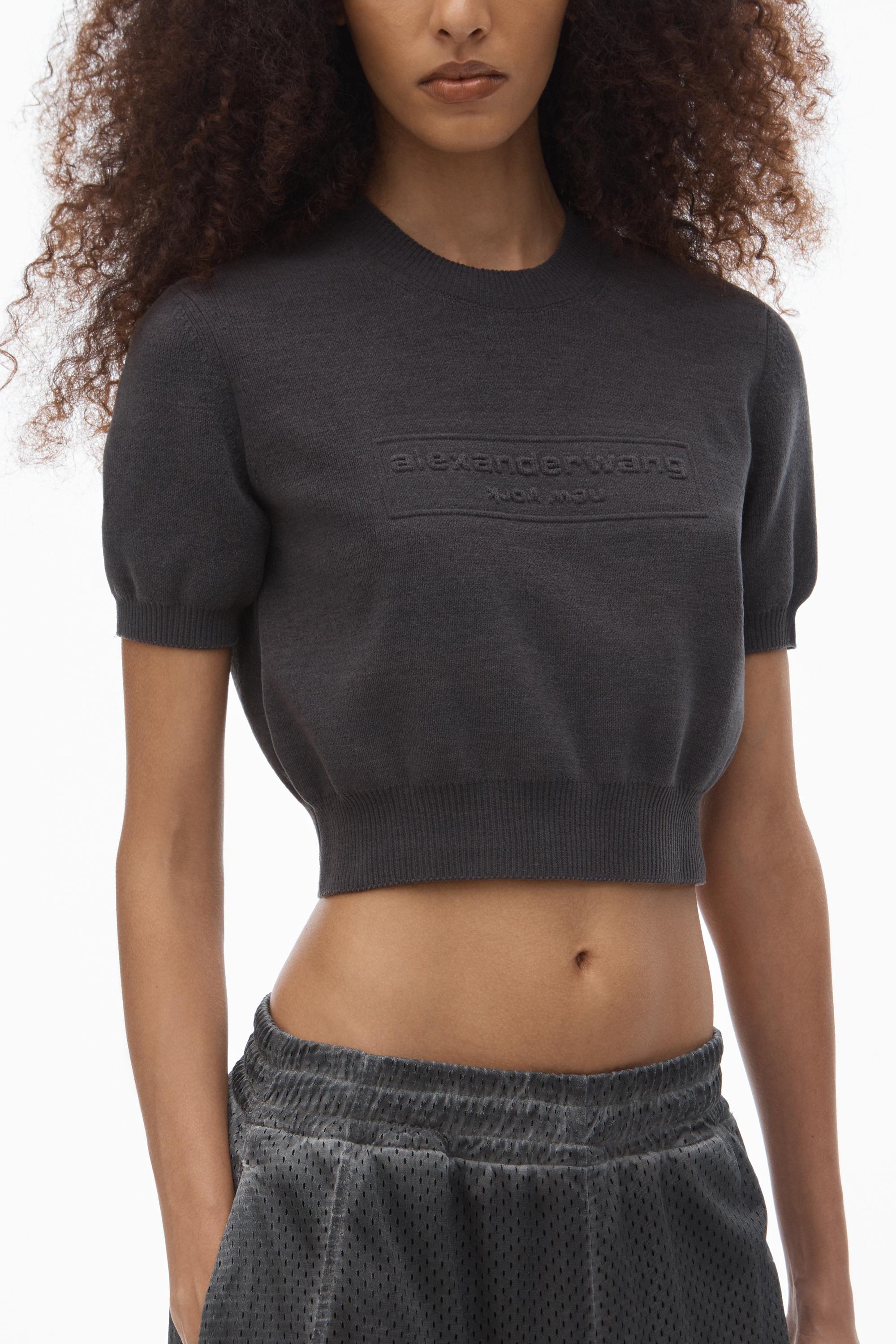 Logo-embossed Tee In Rib-knit Product Image