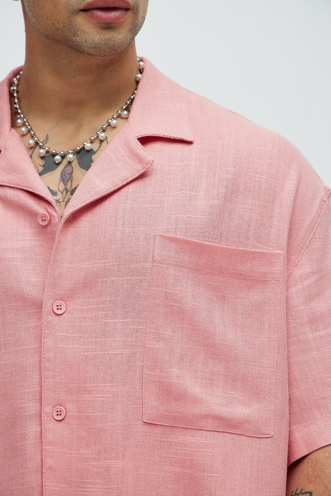 Silas Linen Shirt - Mauve Product Image