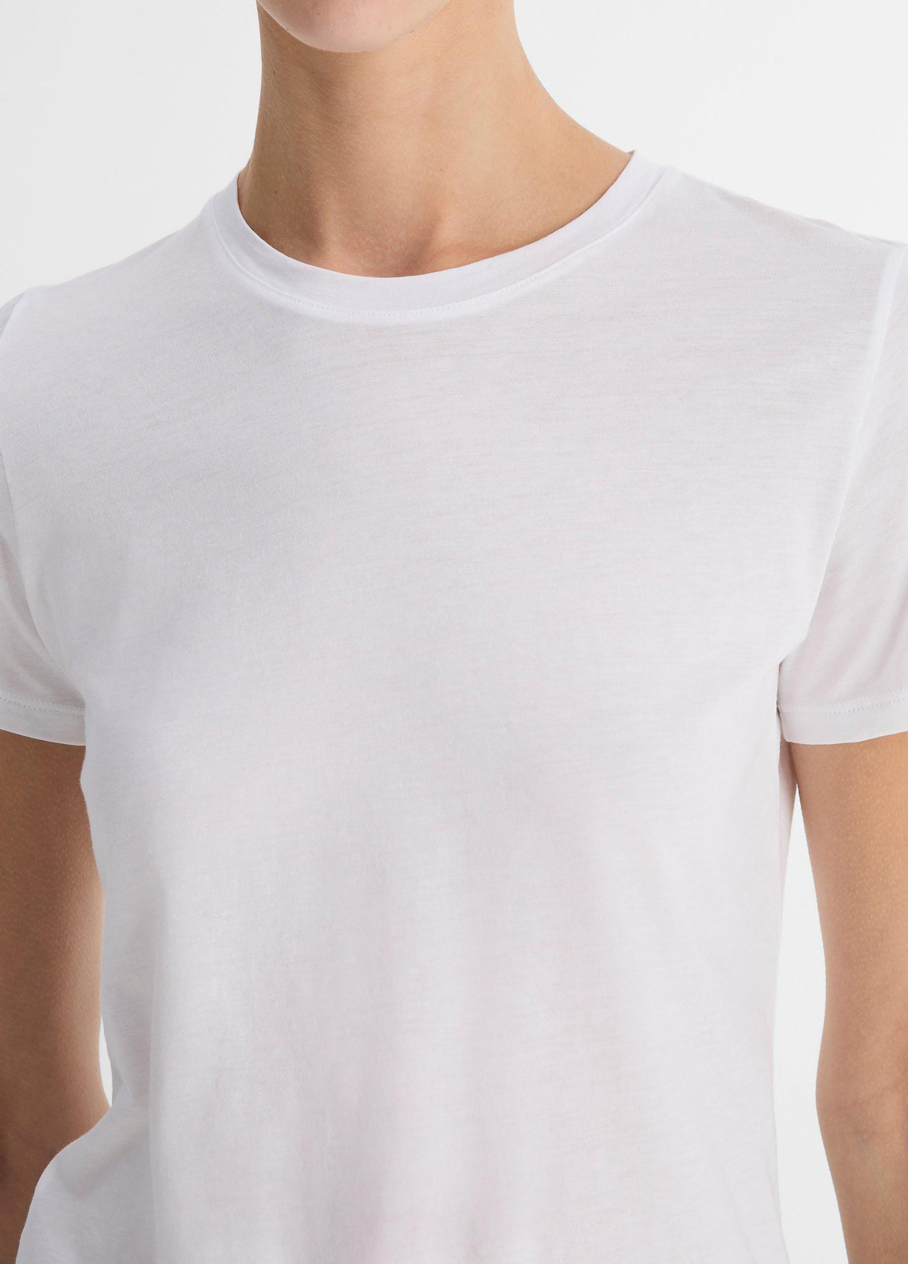 Essential Pima Cotton Crew Neck T-Shirt Product Image