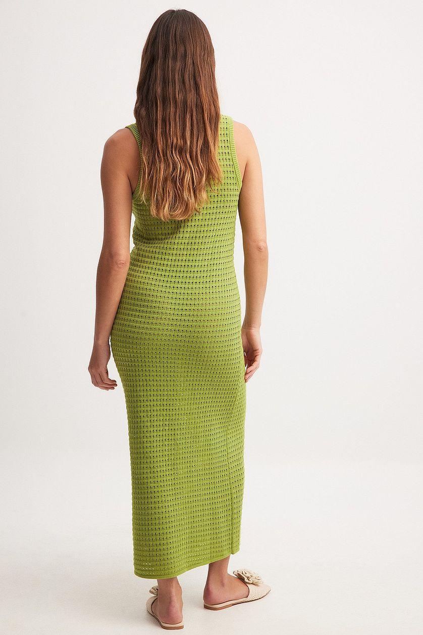 Knitted Crochet Midi Dress Product Image