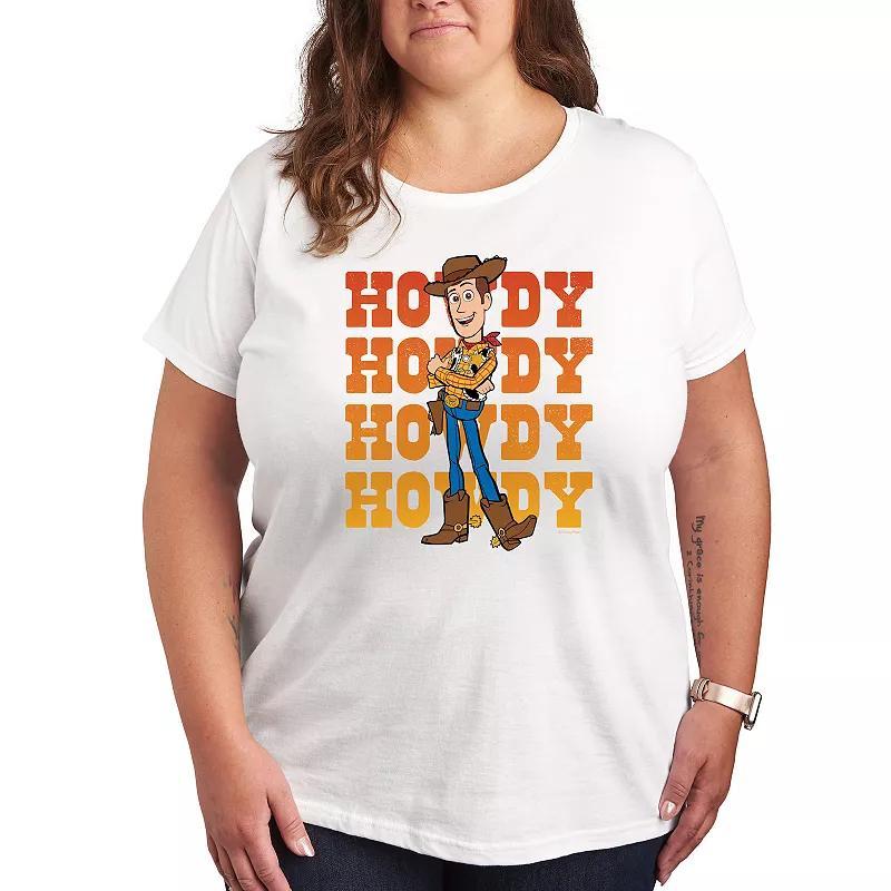 Disney / Pixar's Toy Story Woody Plus Howdy Graphic Tee, Women's, Size: 1XL, Black Product Image