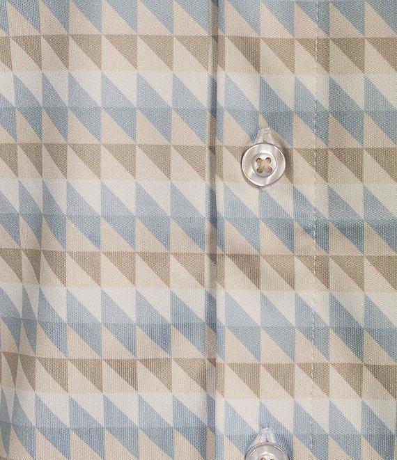 Cremieux Premium Denim Abstract Retro Print Coat Front Knit Shirt Product Image