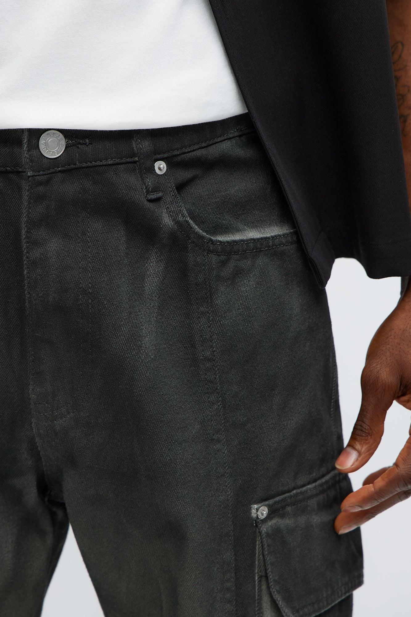 Relaxed Straight Stop Playing Games Jeans - Olive Male Product Image