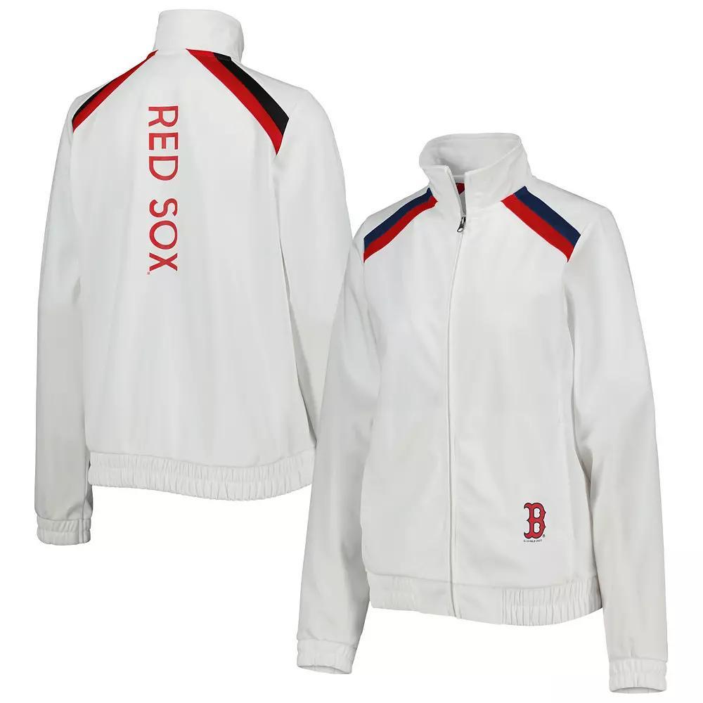 Women's G-III 4Her by Carl Banks White Boston Red Sox Red Flag Full-Zip Track Jacket,  Product Image