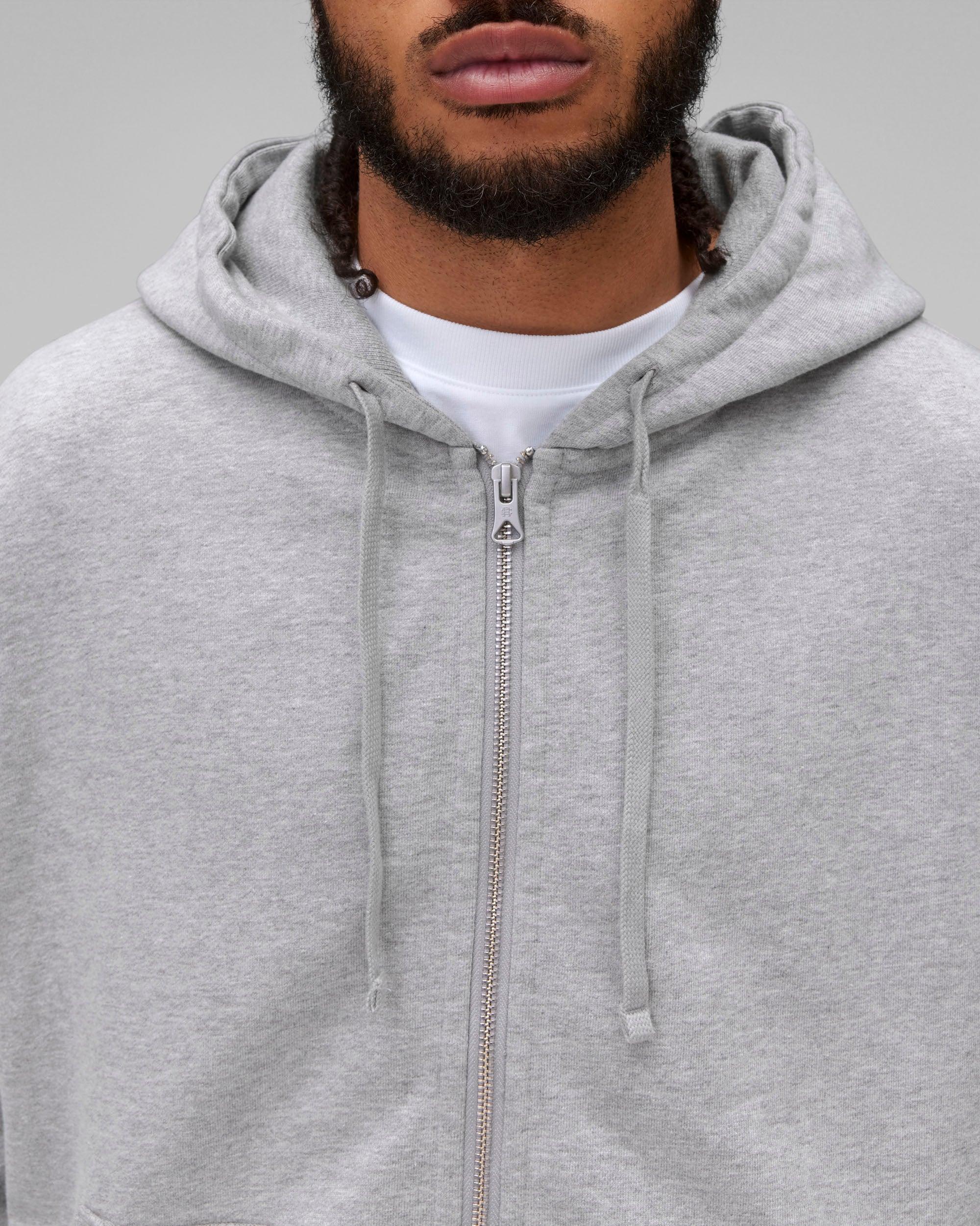 Midweight Terry Relaxed Zip Hoodie Male Product Image