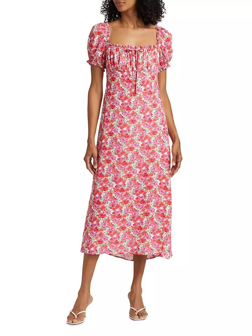 Felicity Floral Squareneck Midi-Dress Product Image