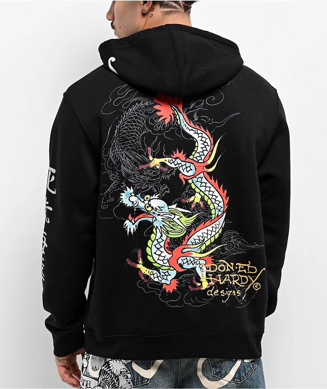 Ed Hardy Dragons Black Hoodie Product Image