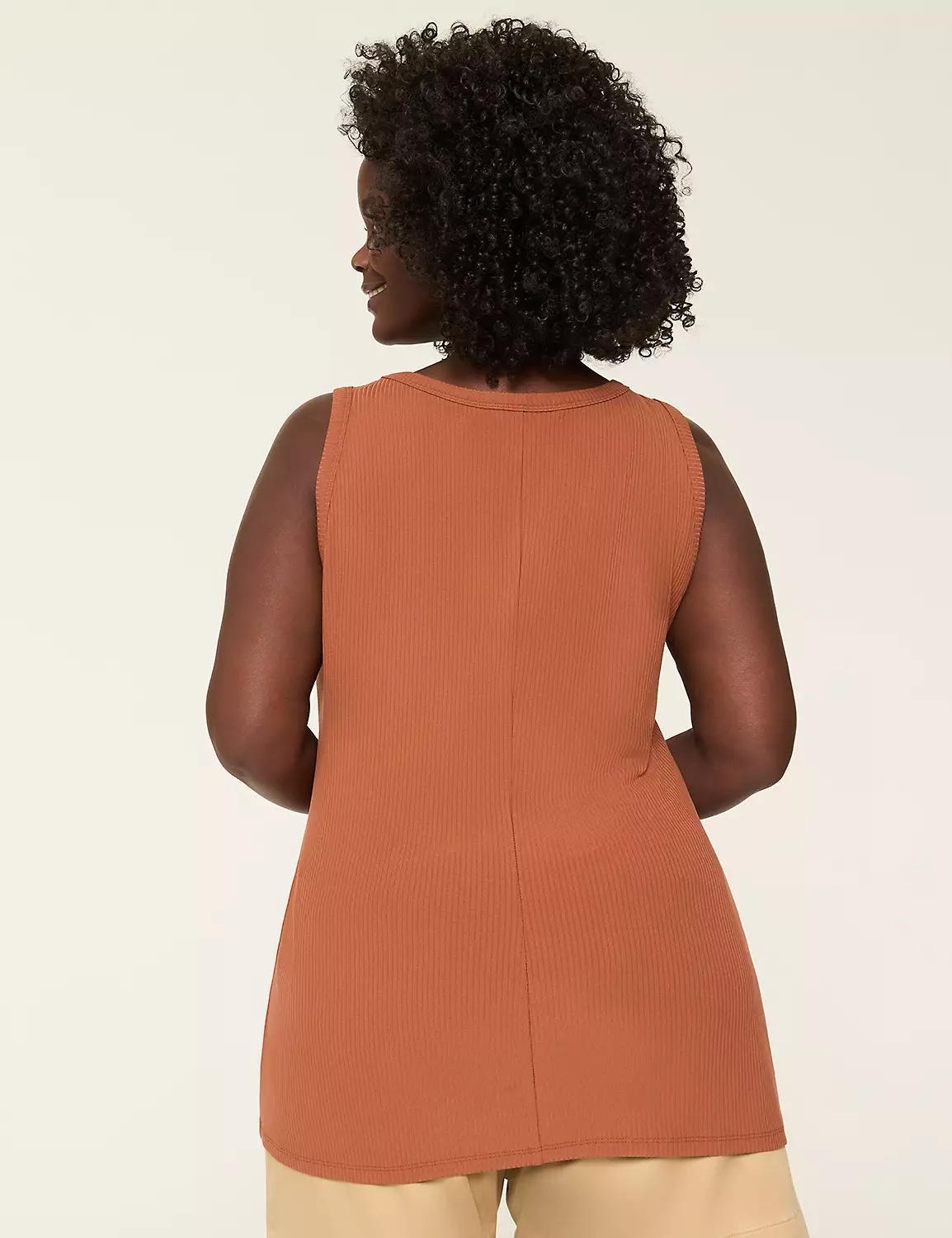 High-Neck Rib Tank Product Image