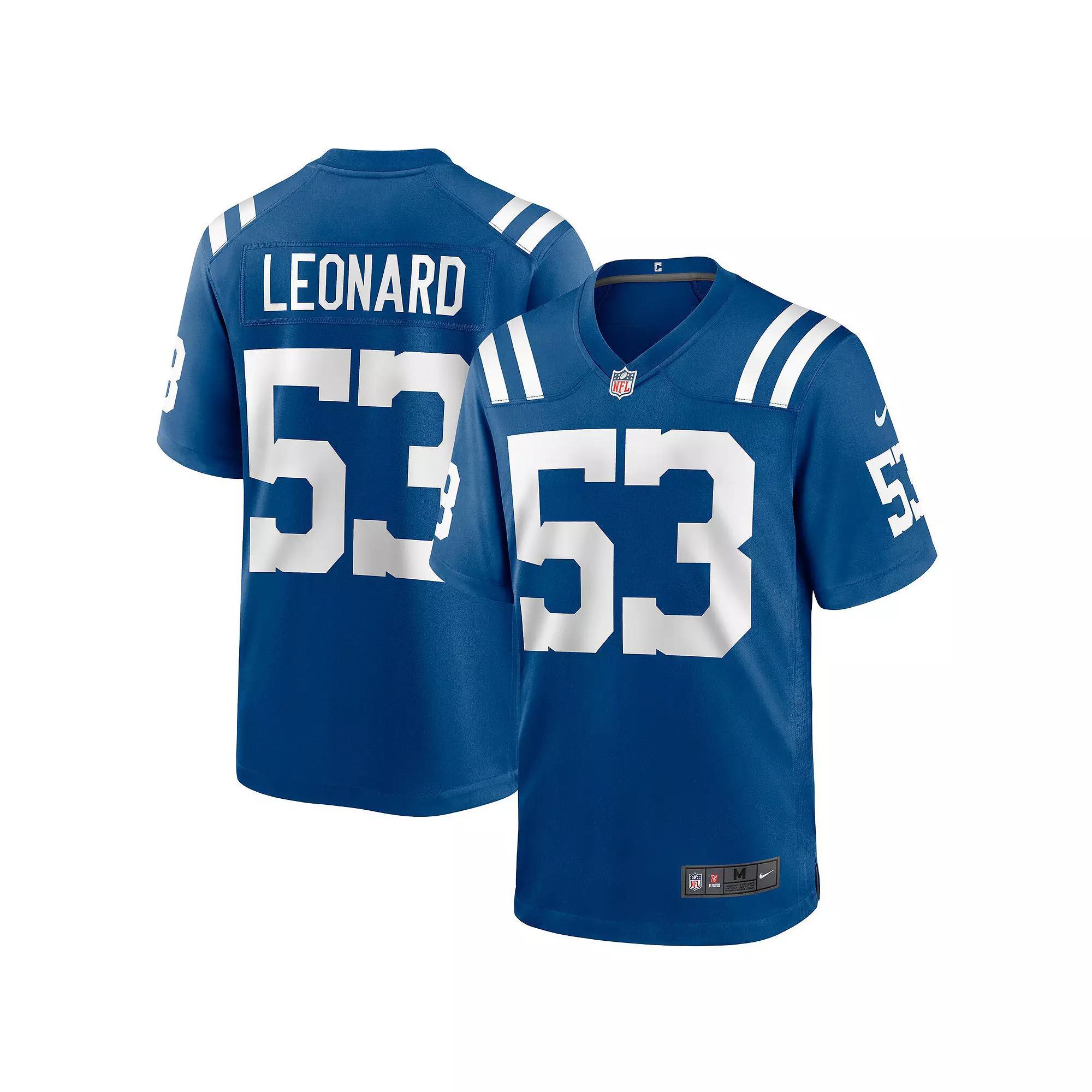 Mens Nike Shaquille Leonard Royal Indianapolis Colts Game Player Jersey Product Image