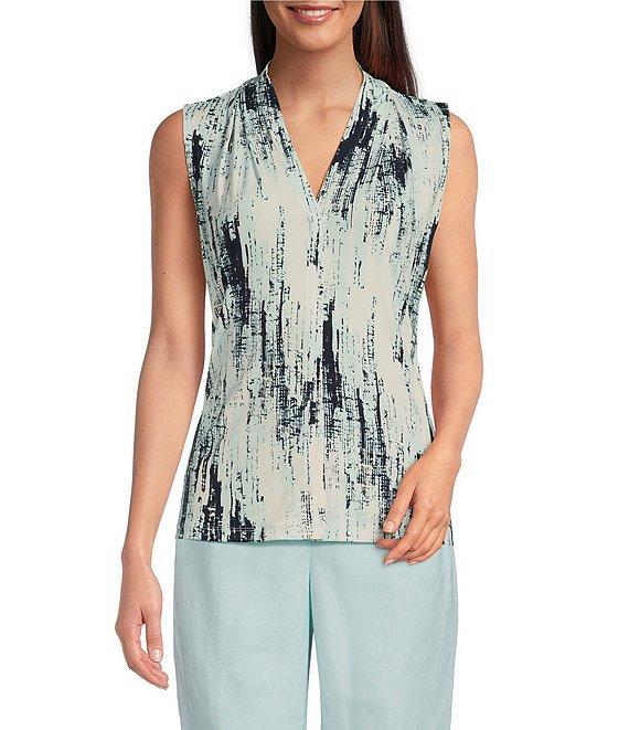 Calvin Klein Matte Jersey Printed V-Neck Sleeveless Cami Product Image