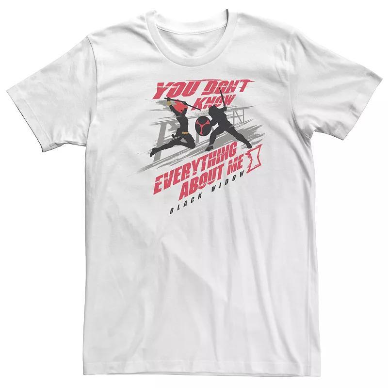 Big & Tall Marvel Black Widow You Dont Know Everything About Me Tee, Mens Product Image