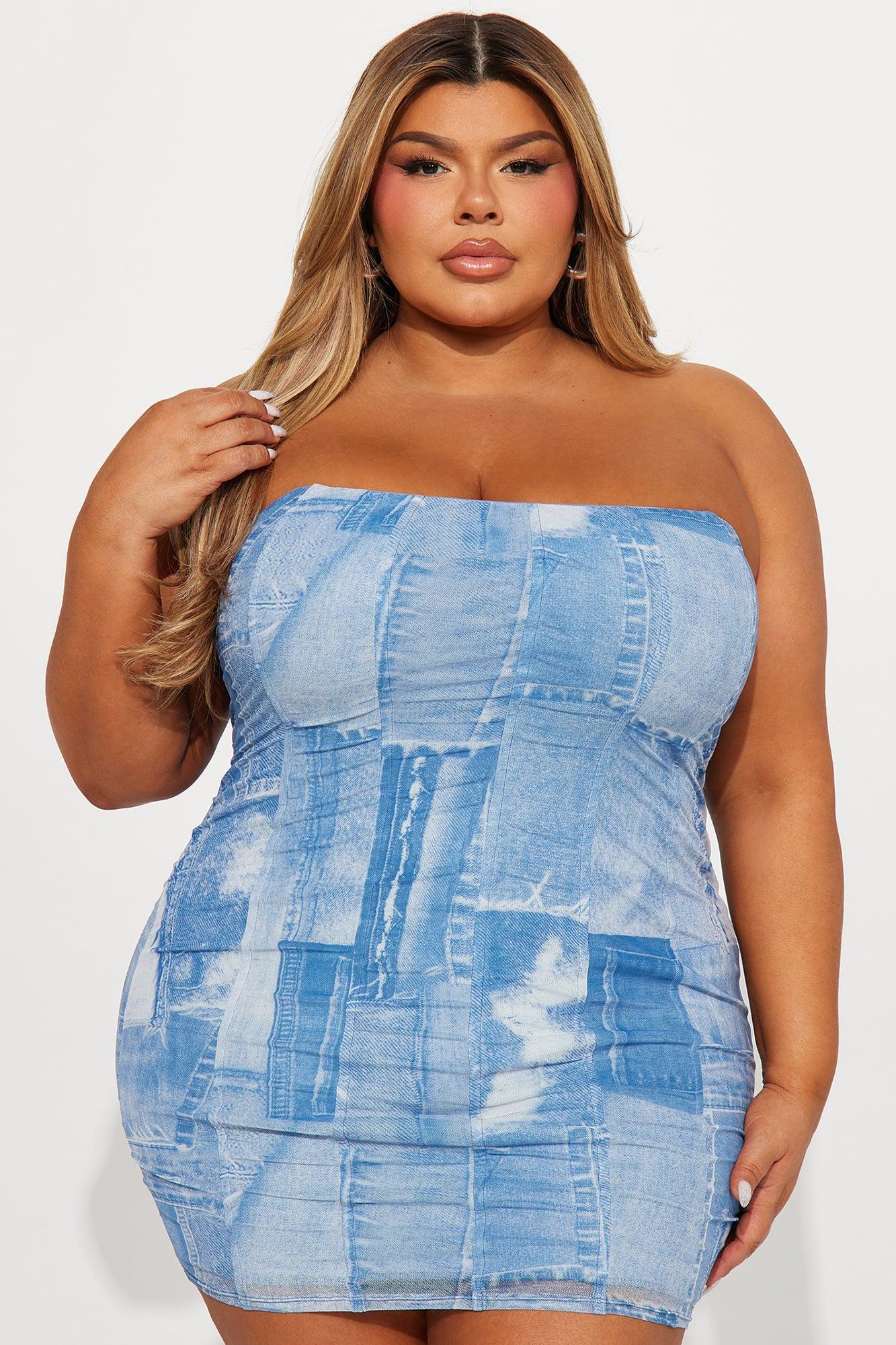 Demi Mesh Mini Dress - Blue Product Image