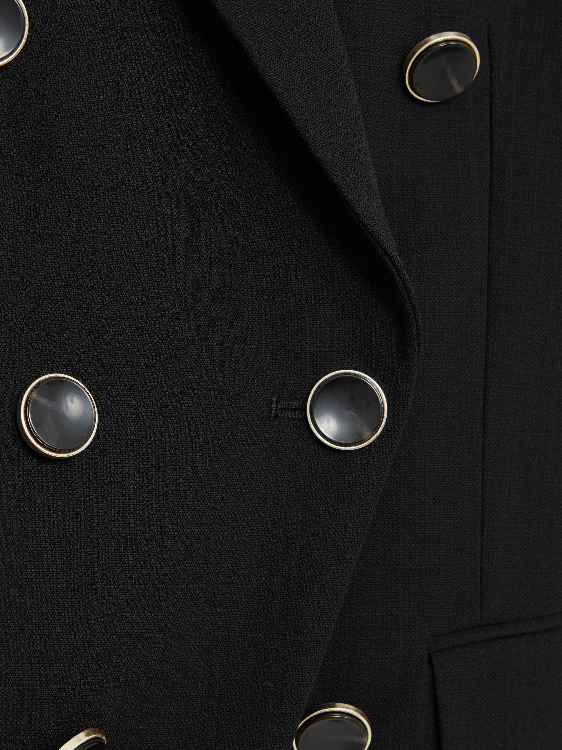 Petite Linen Belted Midi Shirt Dress in Ivory Product Image