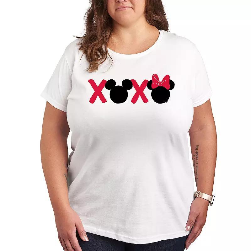 Disneys Mickey & Minnie Mouse Plus Size XOXO Graphic Tee, Womens Product Image