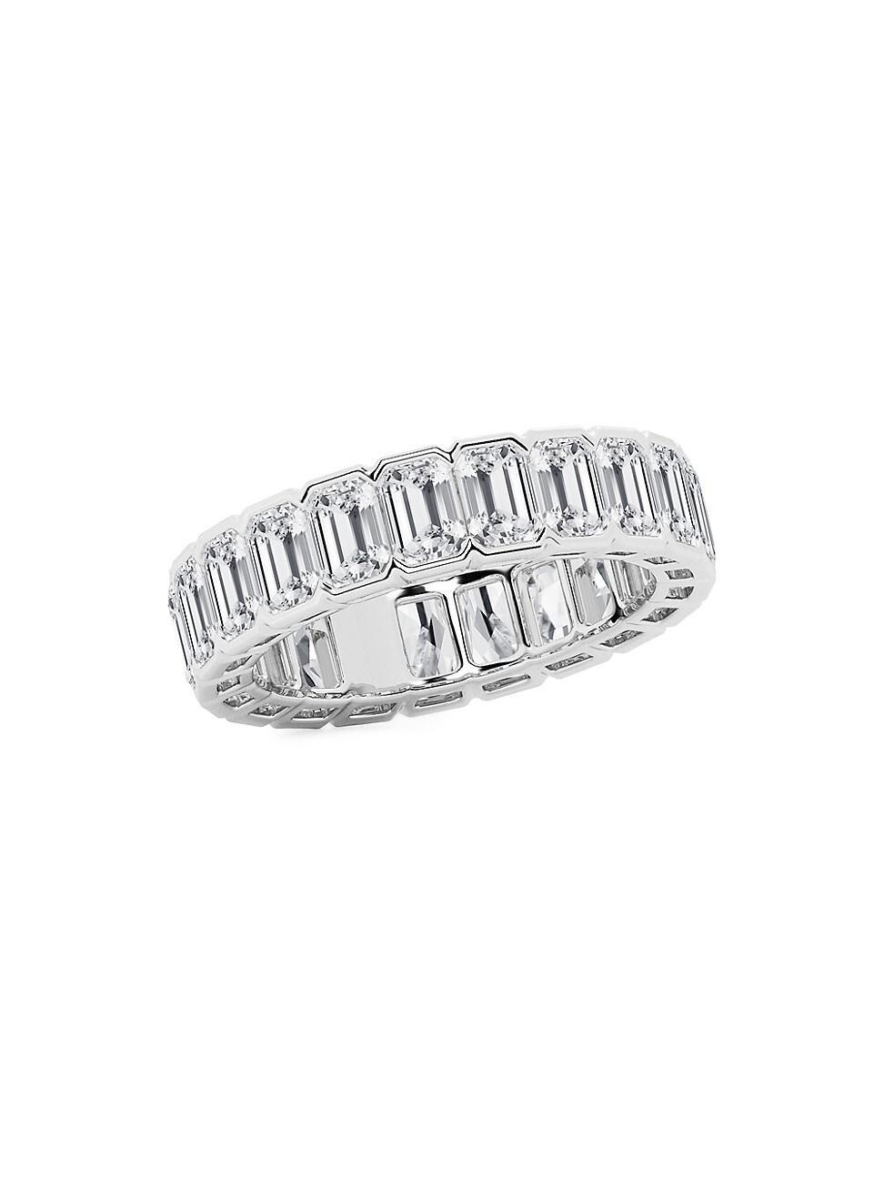 Womens Platinum & Emerald-Cut Lab-Grown Diamond Eternity Band/2.00-5.00 TCW Product Image