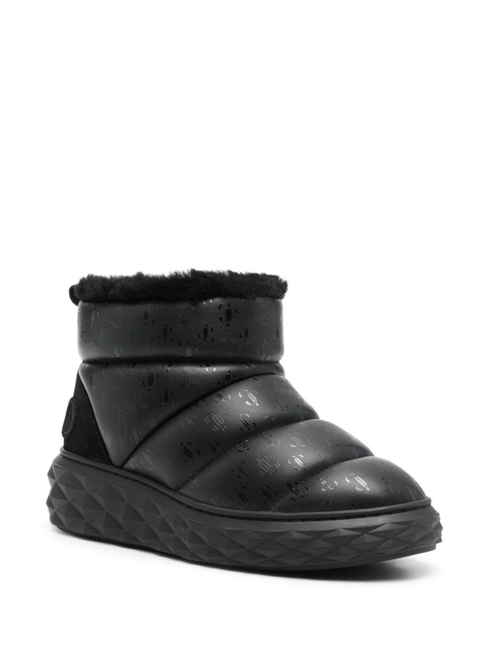 JIMMY CHOO Padded Ankle Boots In V Black Mix Product Image