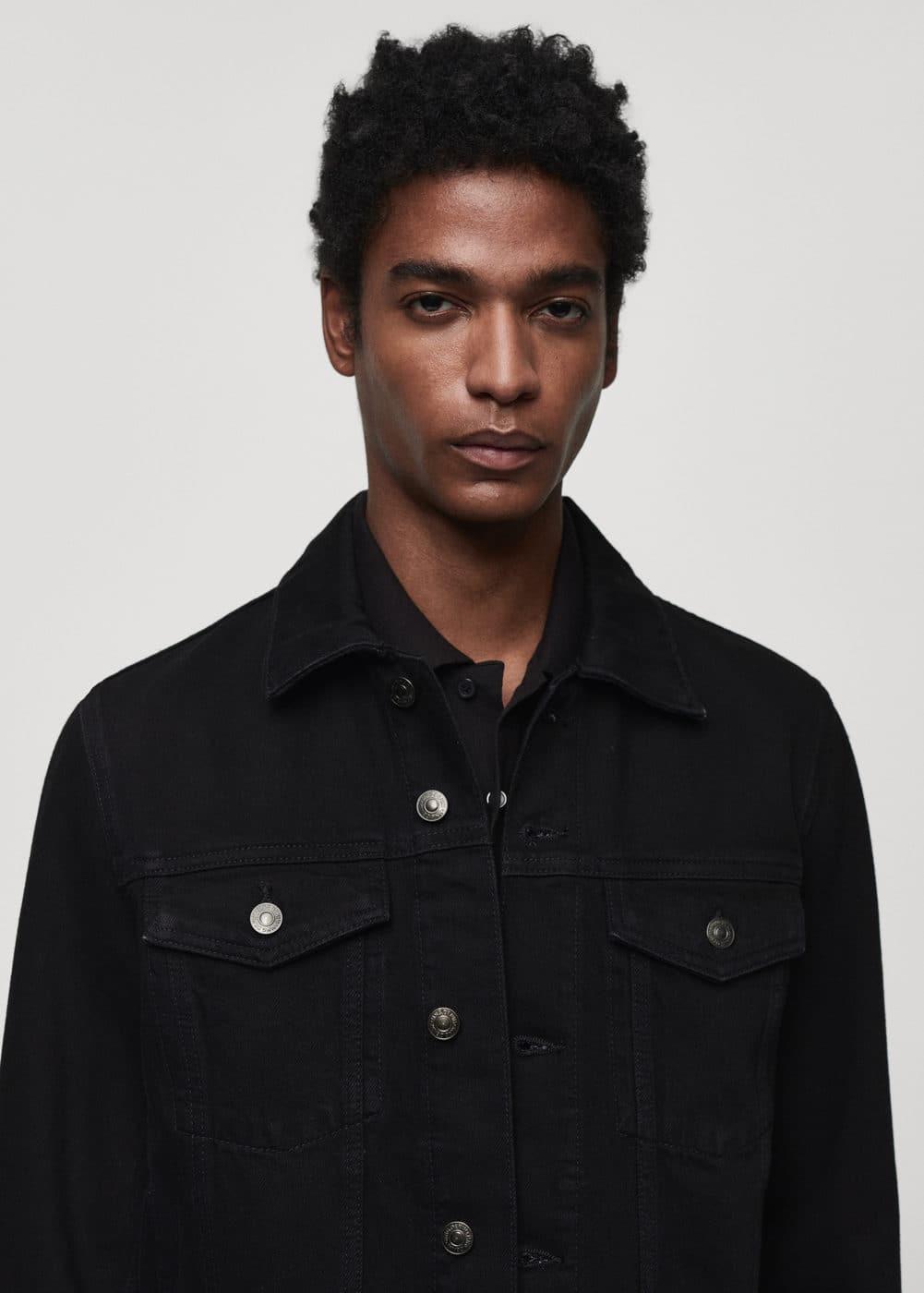 Mango Mens Pocketed Denim Jacket Product Image