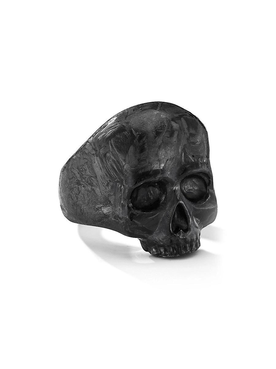 Mens Memento Mori Skull Ring in 18K Yellow Gold Product Image