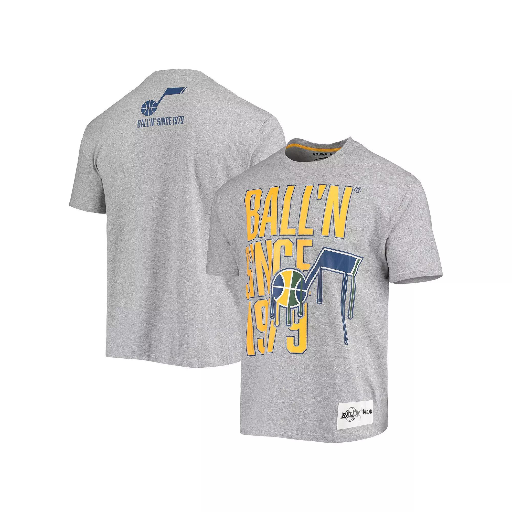 Men's BALL'N Heathered Gray Utah Jazz Since 1979 T-Shirt, Size: XL, Jaz Grey Product Image